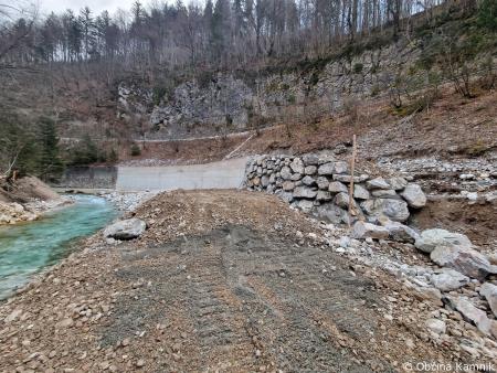 Sanacijska obnova vodotokov in hudournikov po poplavah v Kamniški Bistrici (9)